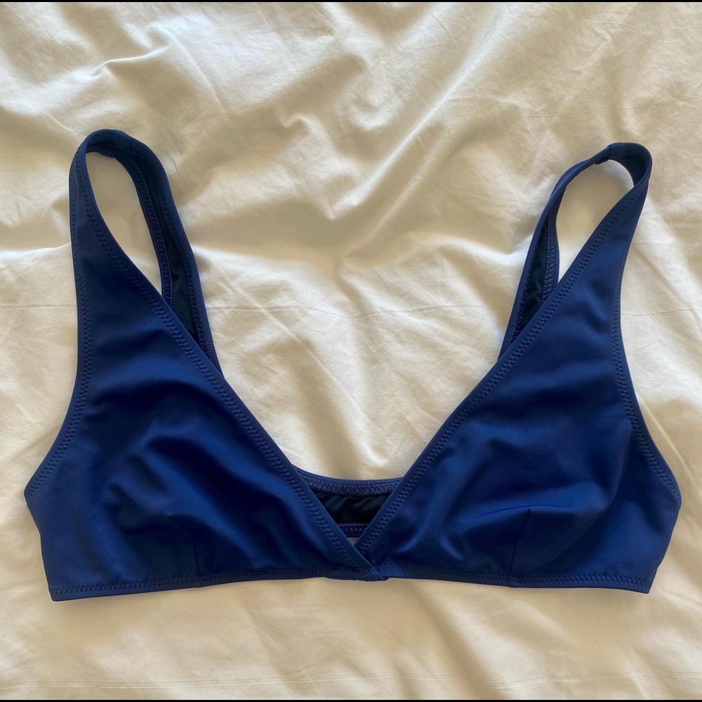 Solid and Striped bikini top size Small